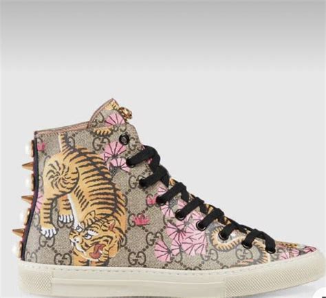 gucci tiger high top|gucci sneakers for women.